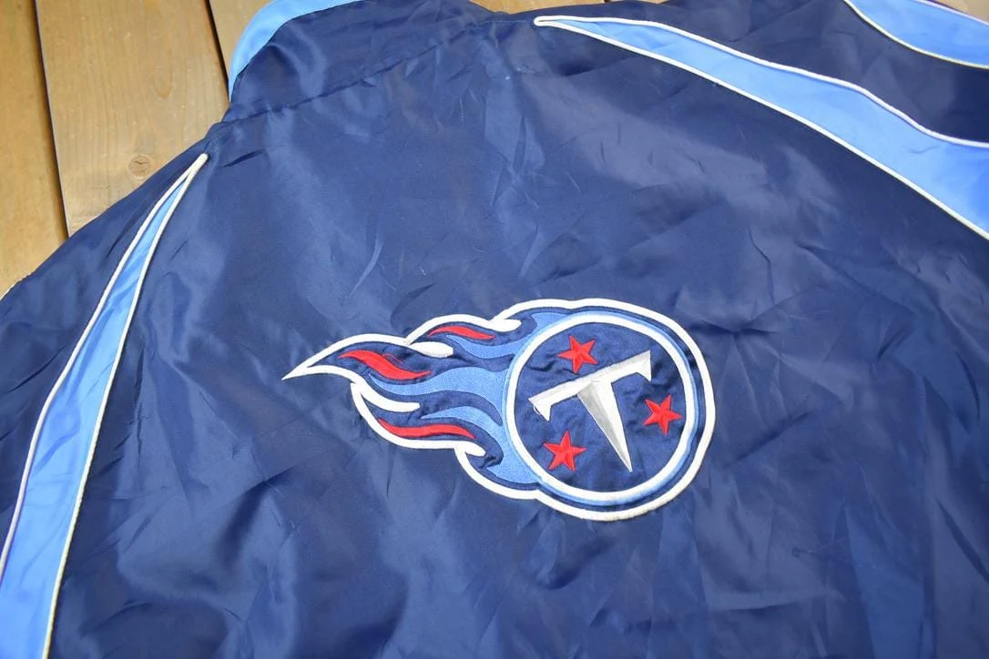 Vintage Y2K Tennessee Titans NFL Reversible Fleece Football Jacket Men's 2XL - Image 6