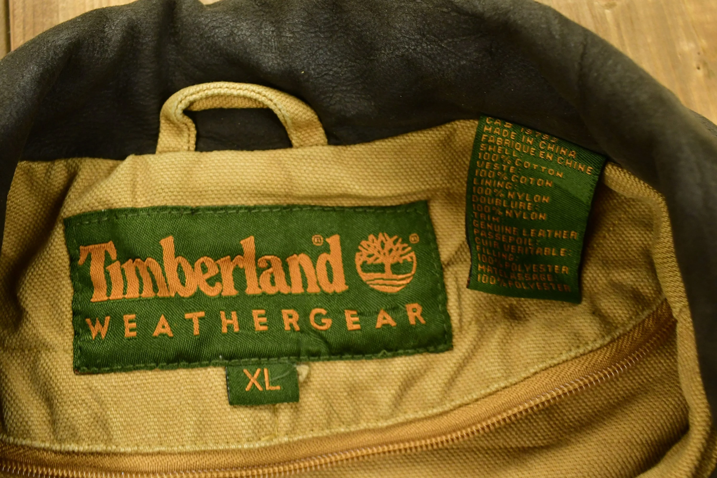 Vintage Y2K Timberland Weather Gear Beige Jacket Men's 2XL - Image 5