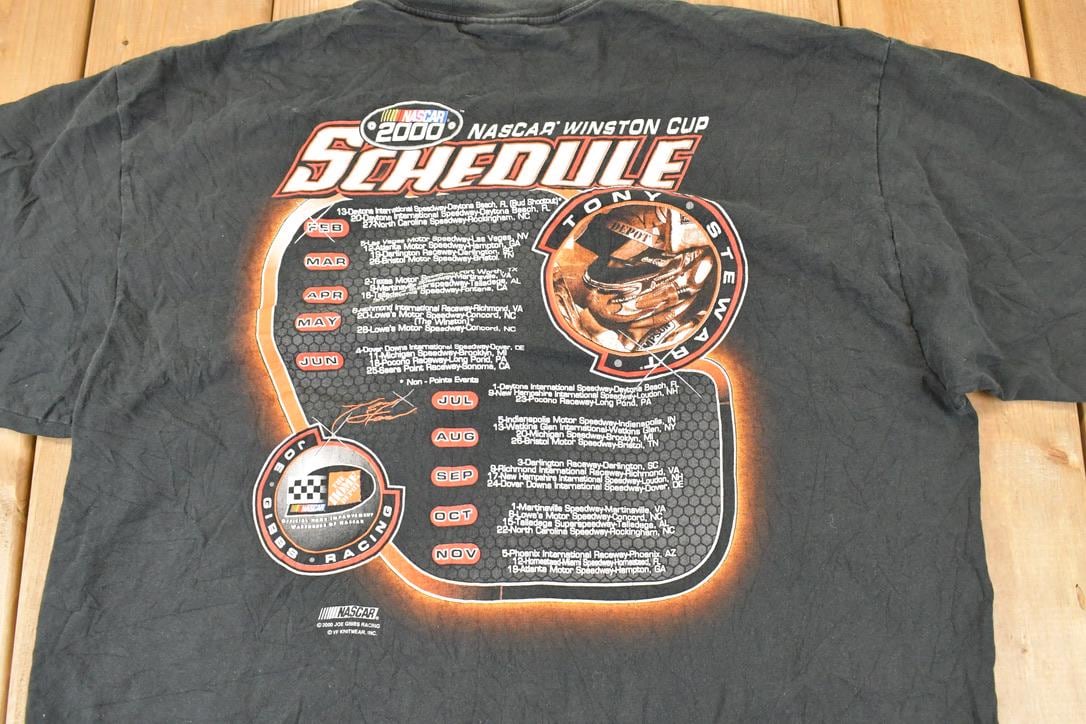 Vintage Y2K Ty Stewart Souvenir Nascar Winston Cup Travel T-Shirt Men's XL - Image 3