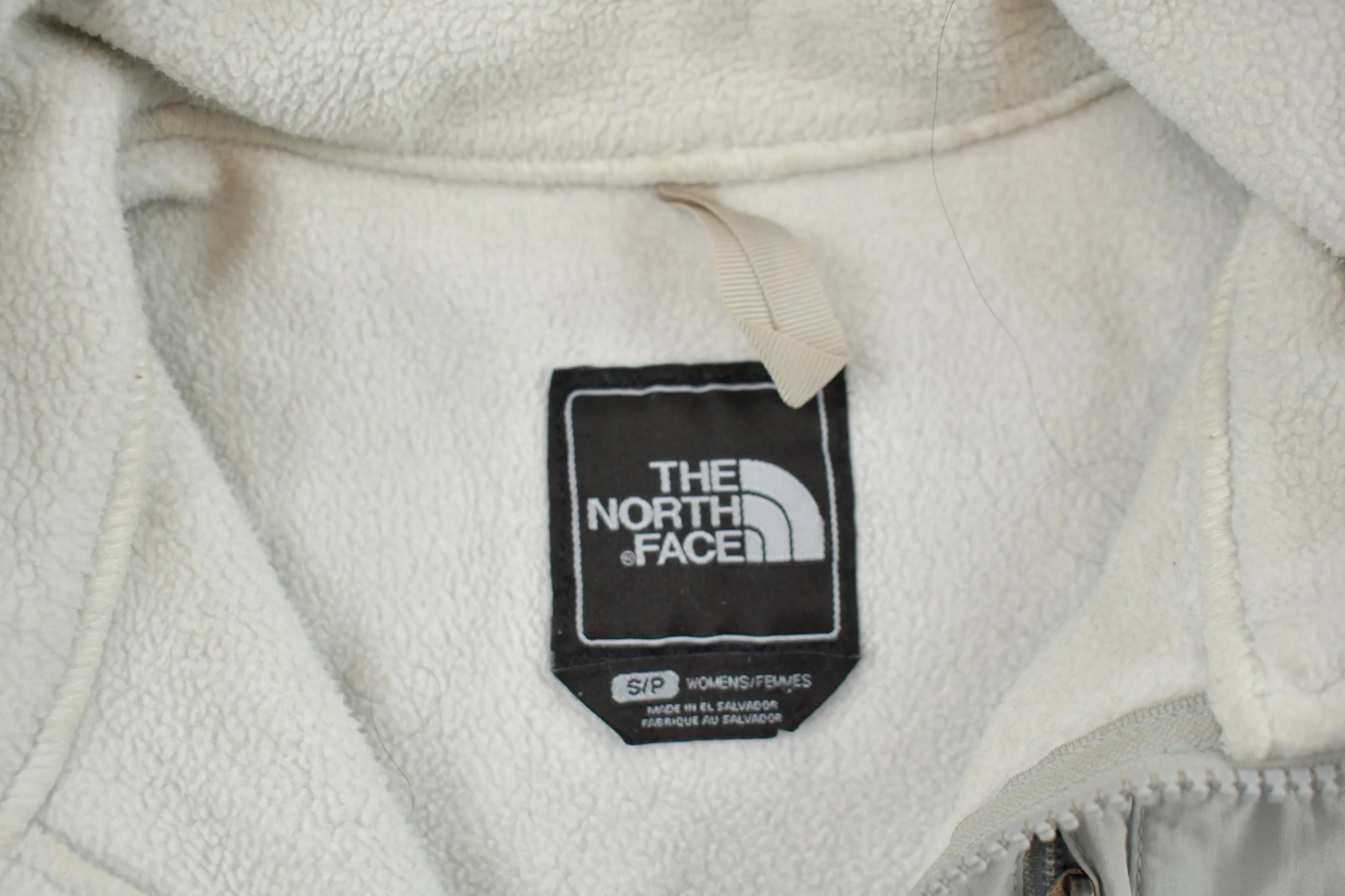 Vintage Y2K Womens The North Face White Grey Denali Fleece Sweater Women's S - Image 3