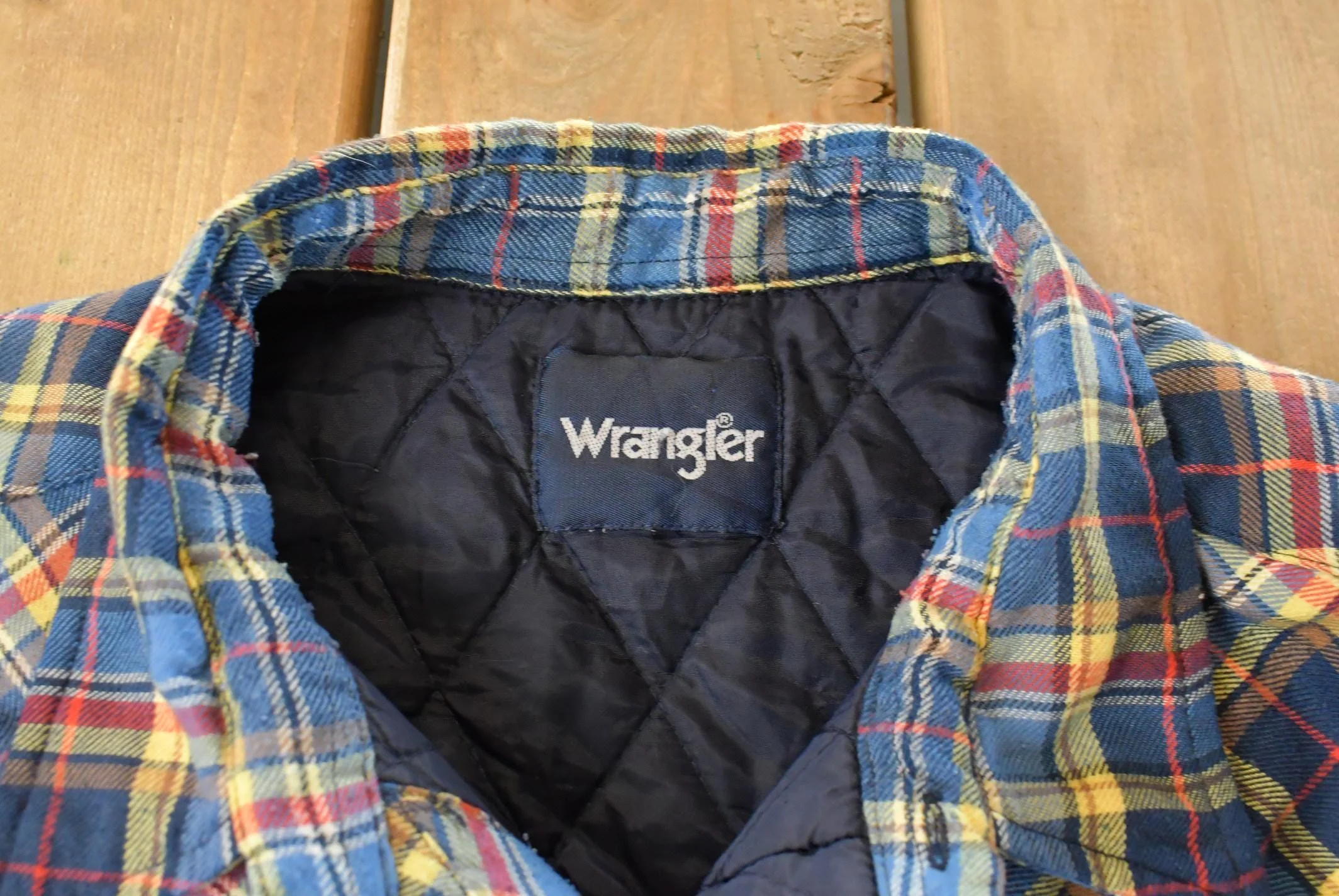 Vintage Y2K Wrangler Western Plaid Button Up Flannel Shacket Mens XL - Image 5