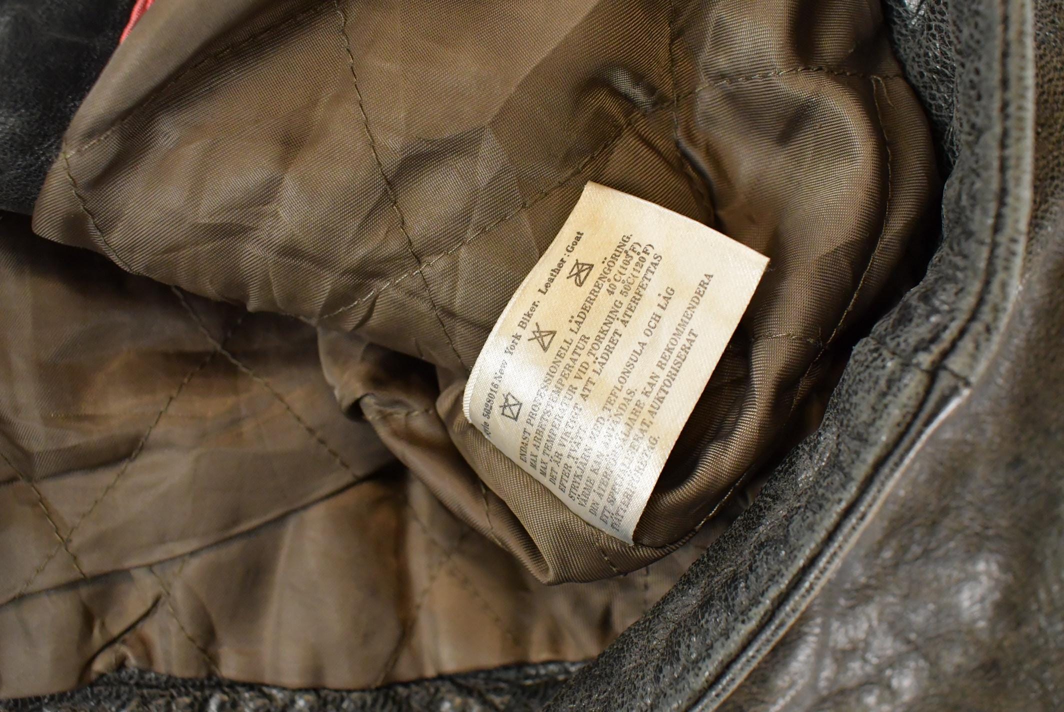 Vintage Y2K Zoul Washed Leather Biker Jacket Women's Small - Image 6